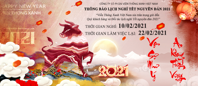 Chuc Tết Khach Hang Va Quy đối Tac Xuan Tan Sửu 21 Viễn Thong Xanh