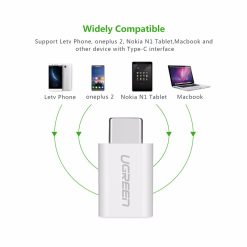 Đầu chuyển USB Type C to Micro USB Ugreen PN: 30154