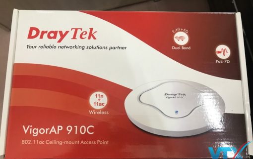 Bộ phát wifi 2 băng tần Draytek VigorAP 910C – AC1200 loại ốp trần