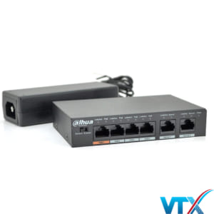 Switch PoE Dahua 6 port 100Mbps DH-PFS3006-4ET-36