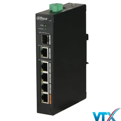 Switch Công nghiệp Dahua 6 port PoE 100Mbps DH-PFS3106-4ET-60