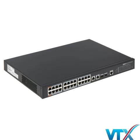 Switch Dahua 26 port PoE 1000Mbps DH-PFS4226-24ET-240