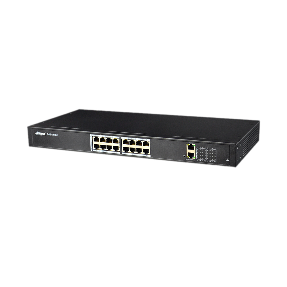 Switch PoE Dahua 18 port 1000Mbps DH-PFS4018-16P-250 (2)