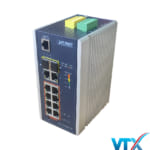 Switch chia mạng công nghiệp PoE PLANET IGS-5225-8P2T2S