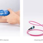 Làm sạch đầu dây nhay quang OM4 MTP-MTP