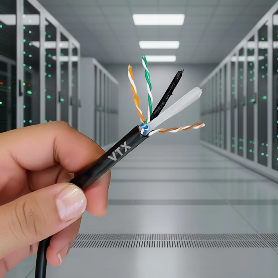 Cấu tạo cáp mạng ngoài trời Cat6 UTP của hãng Golden Link_
