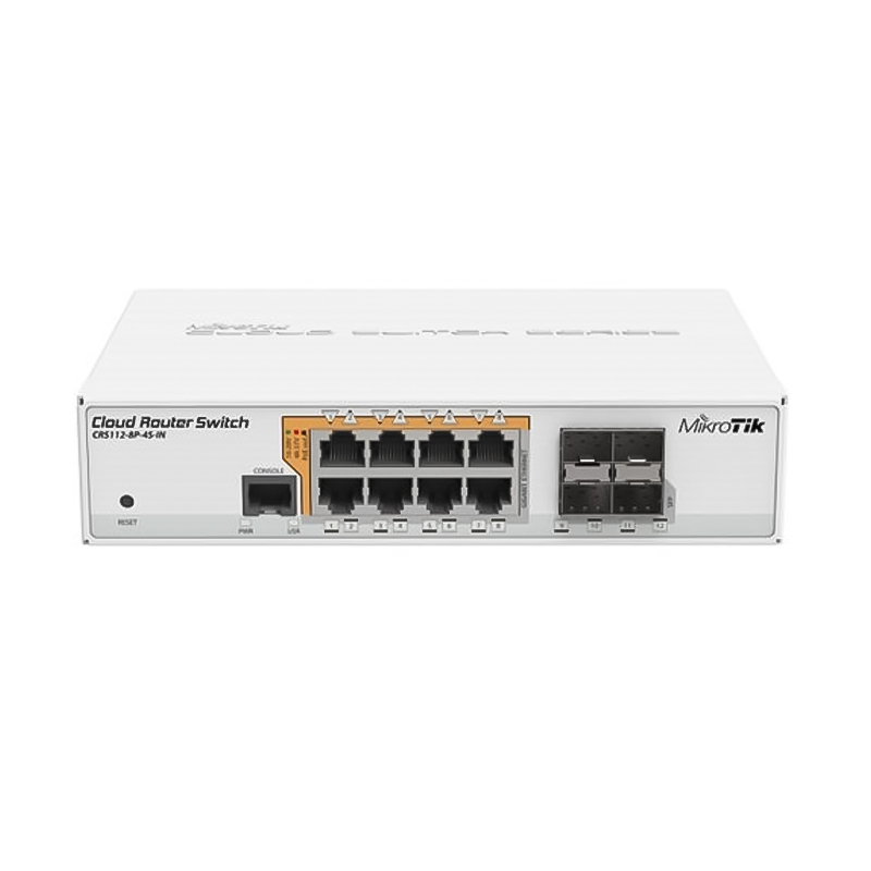 Switch chia mạng Mikrotik CRS112-8P-4S-IN