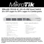 Switch chia mạng Mikrotik CRS328-4C-20S-4S+RM