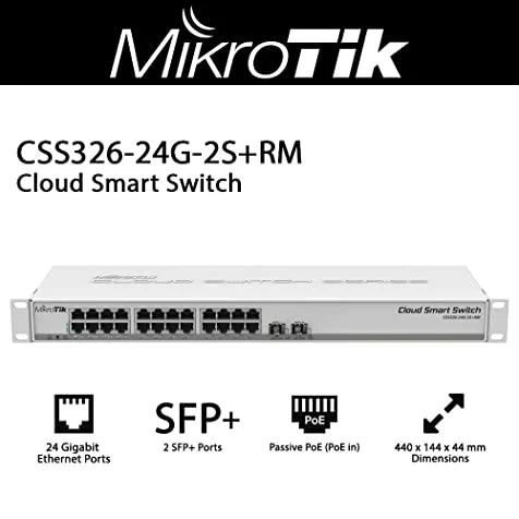 Switch chia mạng Mikrotik CSS326-24G-2S+RM