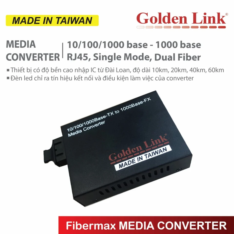 Bộ chuyển đổi quang điện Singlemode 2 sợi