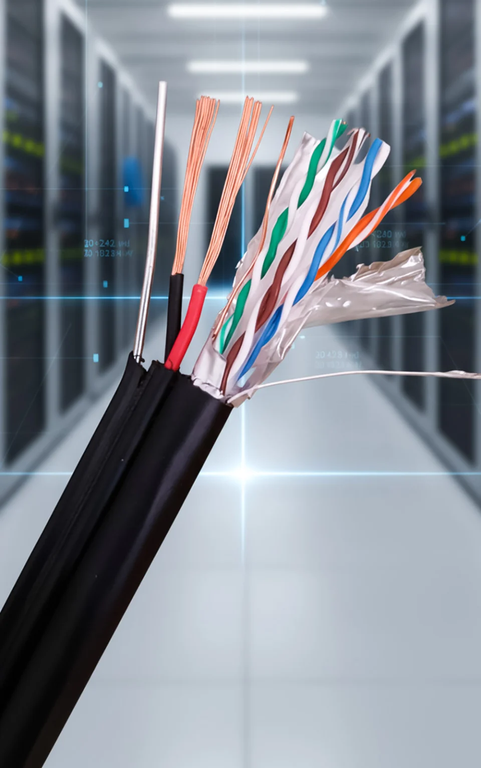 Cáp mạng kèm nguồn ngoài trời CAT6 FTP HDPRO 305M