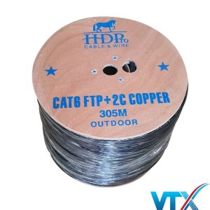 Cáp mạng kèm nguồn ngoài trời CAT6 FTP HDPRO 305M