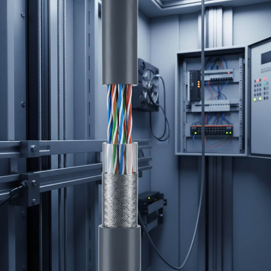 Cáp mạng thang máy Golden Konek Cat5 FTP Elevator
