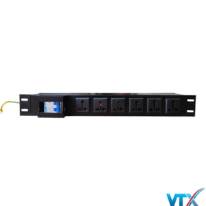 Thanh nguồn PDU 6 ổ cắm đa năng chuẩn 19 inch