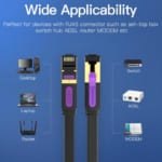 Dây nhảy mạng dẹt Cat7 SSTP 10M Vention ICABL