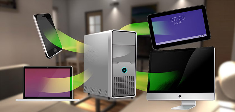 máy chủ tại nhà làm thiết bị lưu trữ