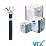 Cáp mạng ngoài trời Cat6A SFTP 4 Pair Hosiwell 30205-D-BK