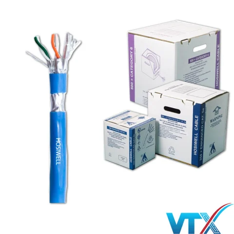 Dây cáp mạng Cat6A F/FTP 4 Pair Hosiwell 30201-BL-LSZH