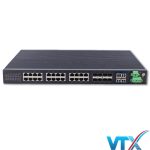 Switch công nghiệp UPCOM 16 cổng mạng 10-100-1000 + 8 cổng Combo Gigabit + 4 cổng SFP Gigabit IES1028G-16G-8GC-4GS