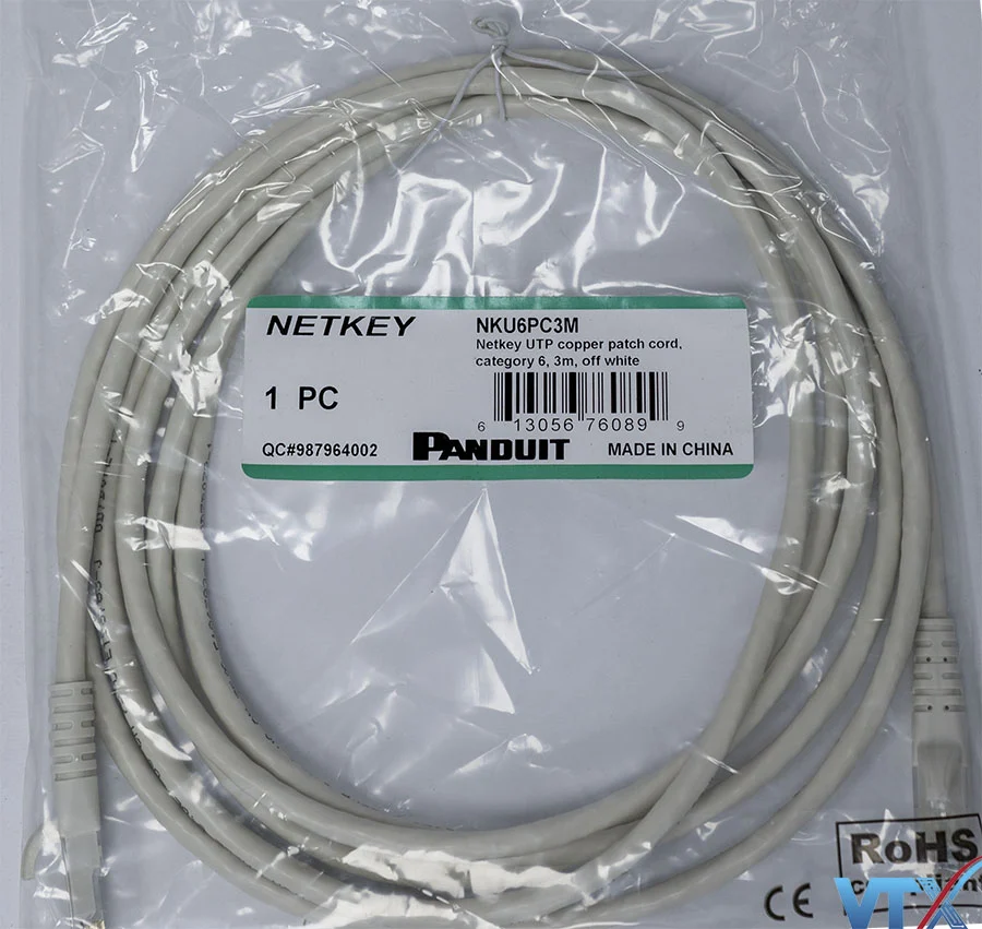 Dây nhảy mạng Cat6 UTP PANDUIT 1m, 2m, 3m (màu xám)