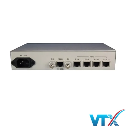Bộ chuyển đổi 16 kênh thoại E1 PCM Mux UPCOM E1-MUX16