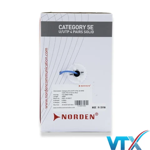 Dây cáp mạng Cat5e U/UTP 4 Pair NORDEN 112-40001104BL