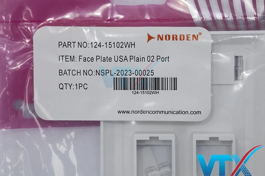 Mặt ổ cắm mạng 2 lỗ NORDEN 124-15102WH (3)