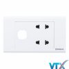 Ổ 2 ổ 2 chấu + 1 lỗ SINO S18U2X