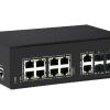 PIES1014G-4GS-8P-BT Switch PoE công nghiệp UPCOM 8 cổng PoE (Hỗ trợ 9-10 cổng bt-90W) + 2 cổng RJ45 + 4 cổng SFP Gigabit