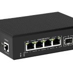 PIES106G-2GS-4P Switch PoE công nghiệp UPCOM - 4 cổng PoE Gigabit RJ45 + 2 cổng Combo SFP Gigabit (quản lý)