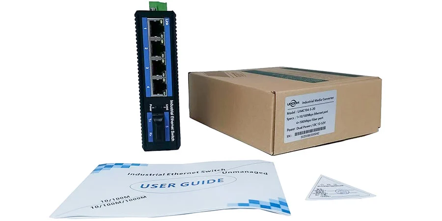 PIES205G-GF-4P Switch PoE công nghiệp UPCOM 4 cổng 10-100-1000M Base-T(X) + 1 cổng 1000Base-FX