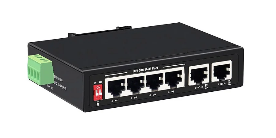 PIES206-4P Switch PoE công nghiệp UPCOM 4 cổng PoE 10-100 Base-T(X) + 2 cổng Uplink 10-100M RJ45 (không quản lý)