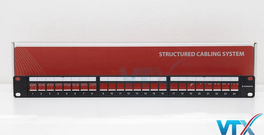 Patch Panel Cat6 UTP 24 Port NORDEN 121-01P18124B (8)