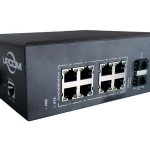 Switch PoE Công Nghiệp UPCOM 8 cổng PoE Gigabit RJ45 + 2 cổng Combo SFP Gigabit (có quản lý) PIES1010G-2GS-8P