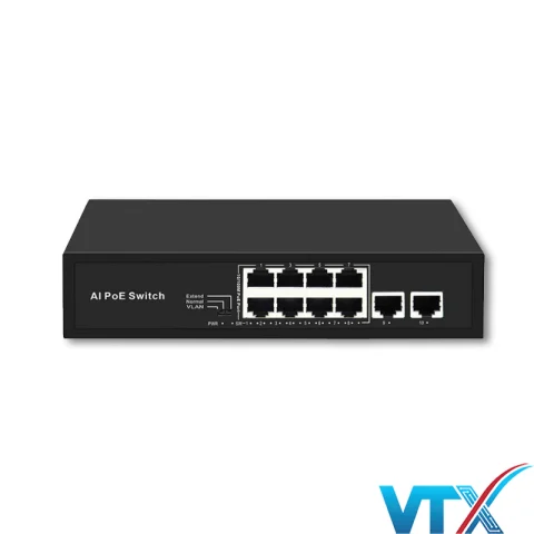 Switch PoE UPCOM POE308-2 8 cổng PoE 10/100M và 2 cổng Uplink 10/100M