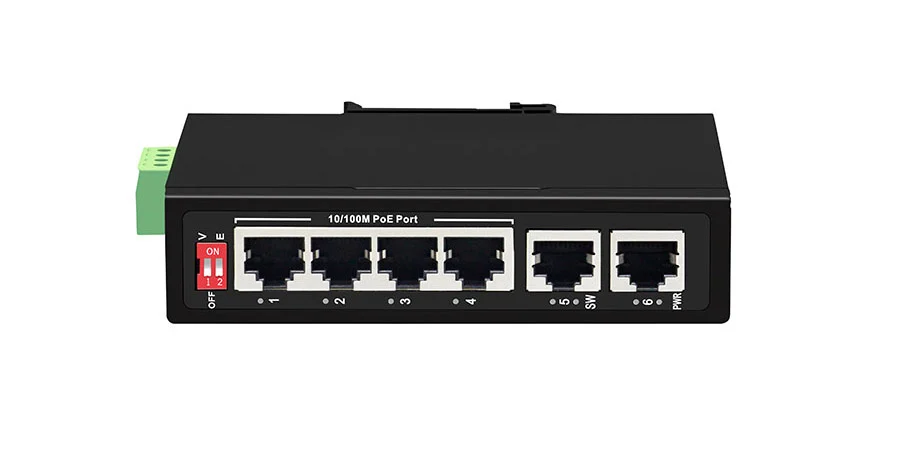 Switch PoE công nghiệp UPCOM 4 cổng PoE 10-100 Base-T(X) + 2 cổng Uplink 10-100M RJ45 (không quản lý) PIES206-4P