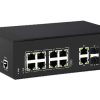 Switch PoE công nghiệp UPCOM 8 cổng PoE Gigabit RJ45 + 2 cổng Uplink Gigabit RJ45 + 2 cổng Combo SFP Gigabit PIES1014G-4GS-8P
