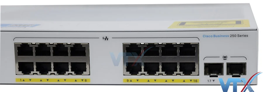 Switch chia mạng Cisco 16 cổng Ethernet Gigabit + 2 cổng SFP - CBS250-16P-2G (3)