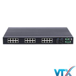 ảnh Switch công nghiệp layer 3 UPCOM 24 cổng mạng 10-100 Mbps và 4 cổng SFP Gigabit ICS1028-4GS