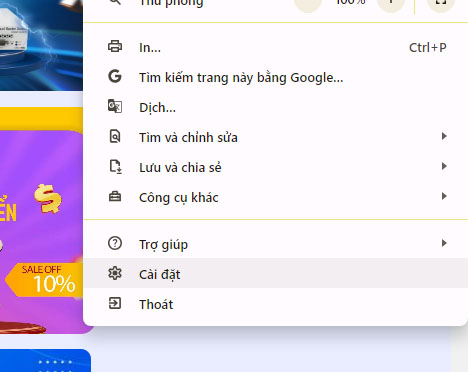thiết lập Proxy server cho trình duyệt Chorme 2