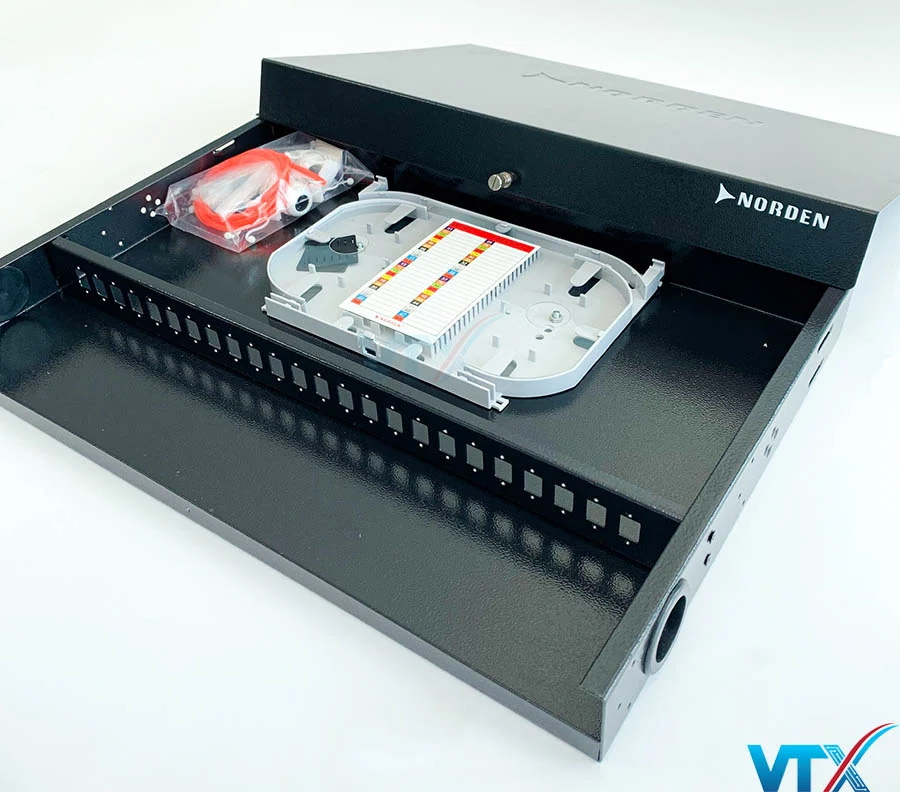 Hộp phối quang ODF 24FO lắp rack Norden 321-2LC024BK (1)