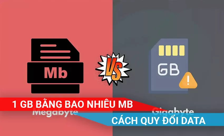 Cách quy đổi GB sang MB
