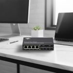 Các cổng kết nối của Media Conerter UPCOM MC204-2FG-SN