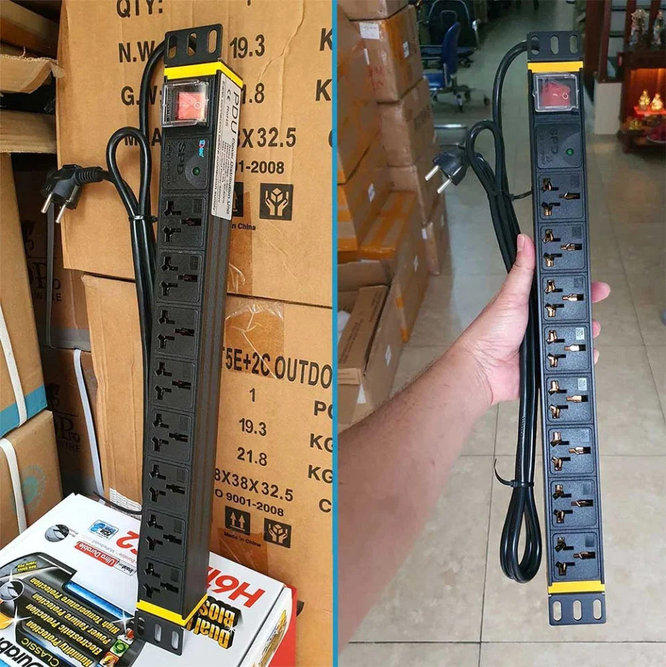 Thanh nguồn PDU 8 ổ cắm 1U HDtec