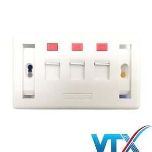 Mặt ổ cắm mạng âm tường COMMSCOPE/AMP 3 port chính hãng
