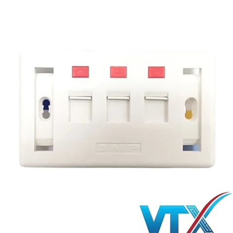 Mặt ổ cắm mạng âm tường COMMSCOPE/AMP 3 port chính hãng