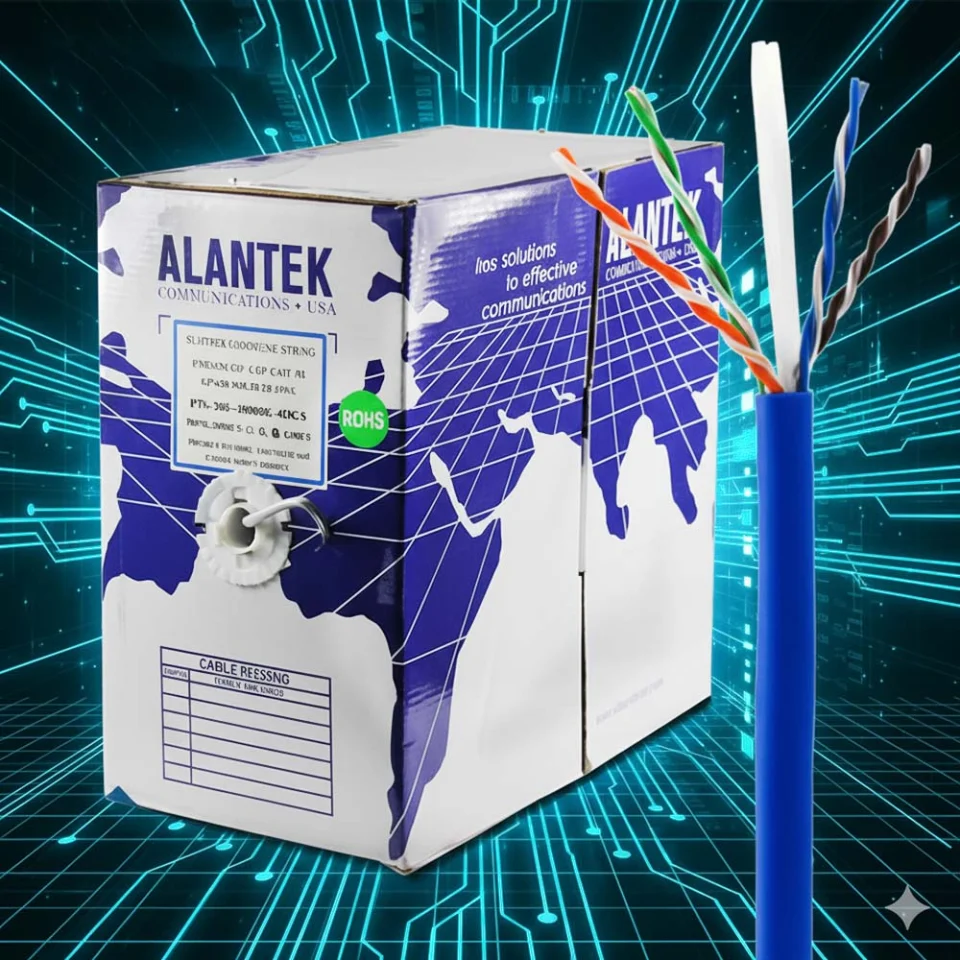 Cáp mạng Alantek Cat6 UTP 301-6008LG-03BU_GY_