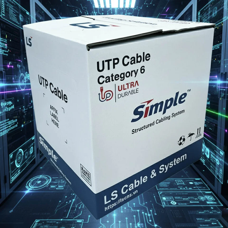 Cáp mạng LS Vina Cat6 UTP UTP-G-C6G-E1VN-M 0.5X4P_BL_Cáp mạng LS Vina Cat6 UTP UTP-G-C6G-E1VN-M 0.5X4P_BL_