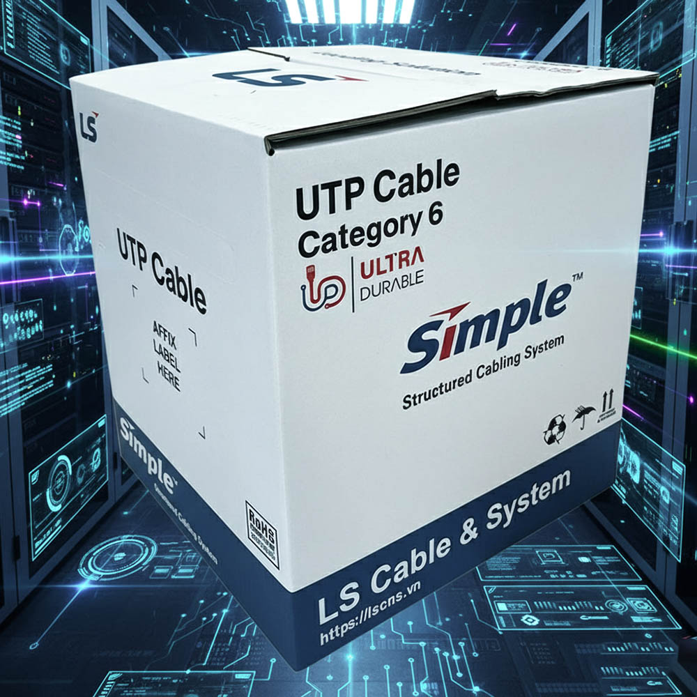 Cáp mạng LS Vina Cat6 UTP UTP-G-C6G-E1VN-M 0.5X4P_BL_Cáp mạng LS Vina Cat6 UTP UTP-G-C6G-E1VN-M 0.5X4P_BL_