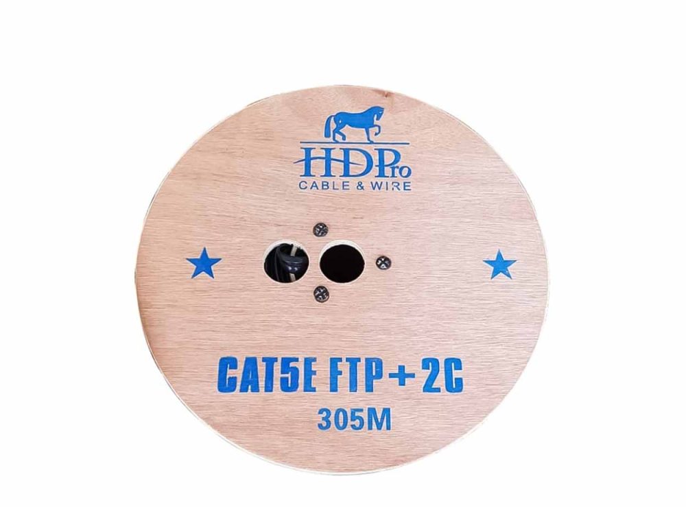 Cáp mạng kèm nguồn HDPRO Cat5e FTP CCAH lõi hợp kim trong nhà